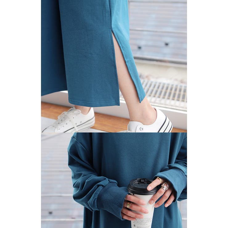 ワンピース レディース  ロングワンピース 長袖 パーカーワンピース ロング | HUG.U | 詳細画像23 