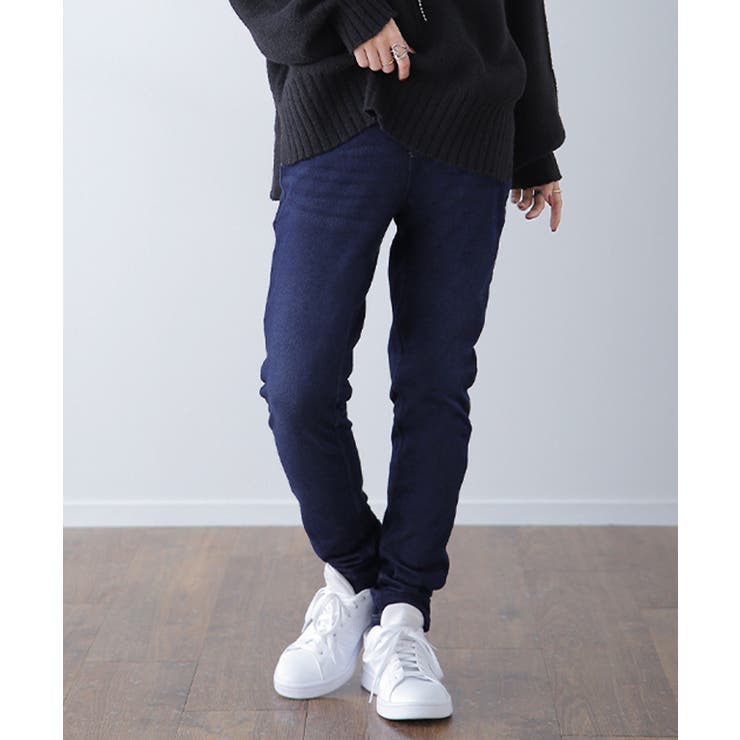 デニム レディース ストレッチデニム 吸光発熱 スキニー ストレッチ レギンス | HUG.U | 詳細画像5 