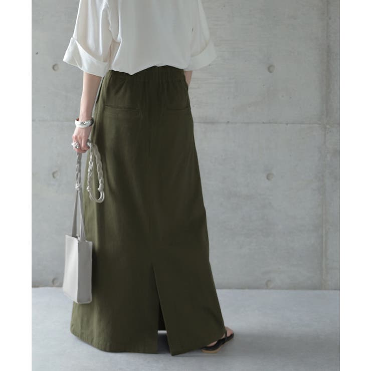 スカート ロングスカート マキシスカート ベイカースカート ロング チノ レデ | HUG.U | 詳細画像16 