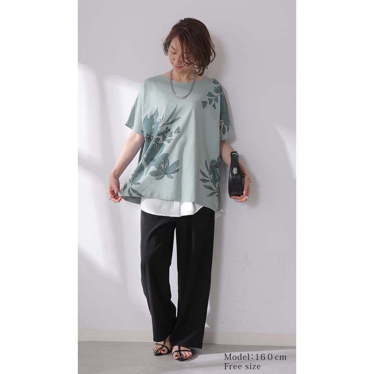 Tシャツ 花柄 綿100 | HUG.U | 詳細画像9 