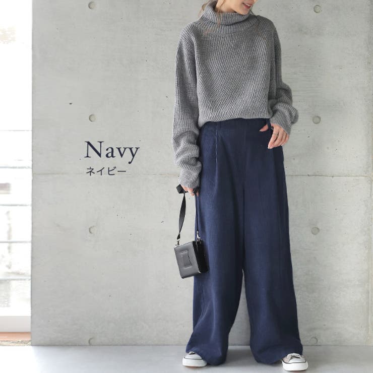 HGD-F366/美品 Babaghuri コーデュロイワイドパンツ 太畝 パンツ