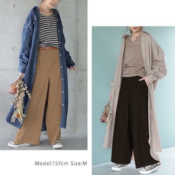 パンツ コーデュロイ コーデュロイパンツ レディース ワイド