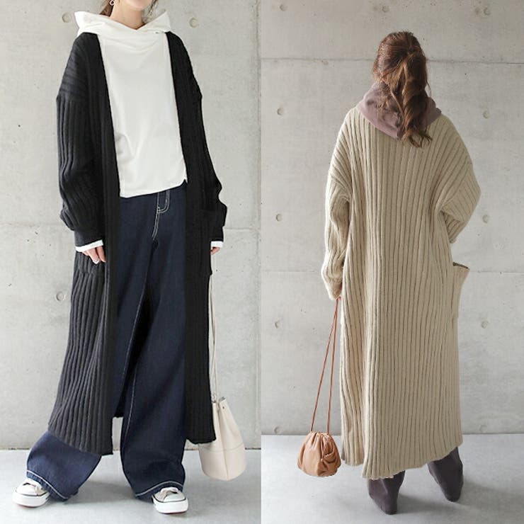 カーディガン ロング丈 ニットカーディガン ロング ロング