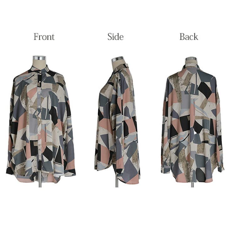 シャツ シアーシャツ レディース シアー トップス ブラウス バンドカラー | HUG.U | 詳細画像22 