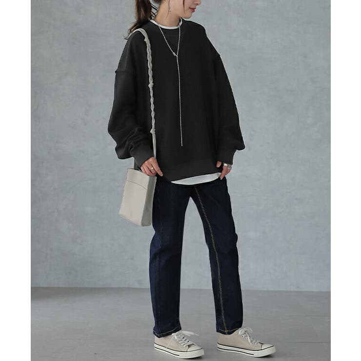 トップス レディース スウェット スエットトレーナー ビッグシルエット 無地 | HUG.U | 詳細画像20 