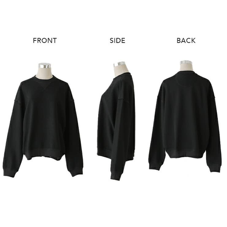 トップス レディース スウェット スエットトレーナー ビッグシルエット 無地 | HUG.U | 詳細画像23 