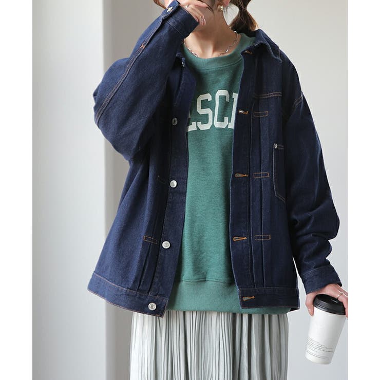 【美品♡】シェイプ オーバー Gジャン デニム ジャケット M 春 アウター JOSE MOON デニムジャケット gジャン OVER DENIM JACKET