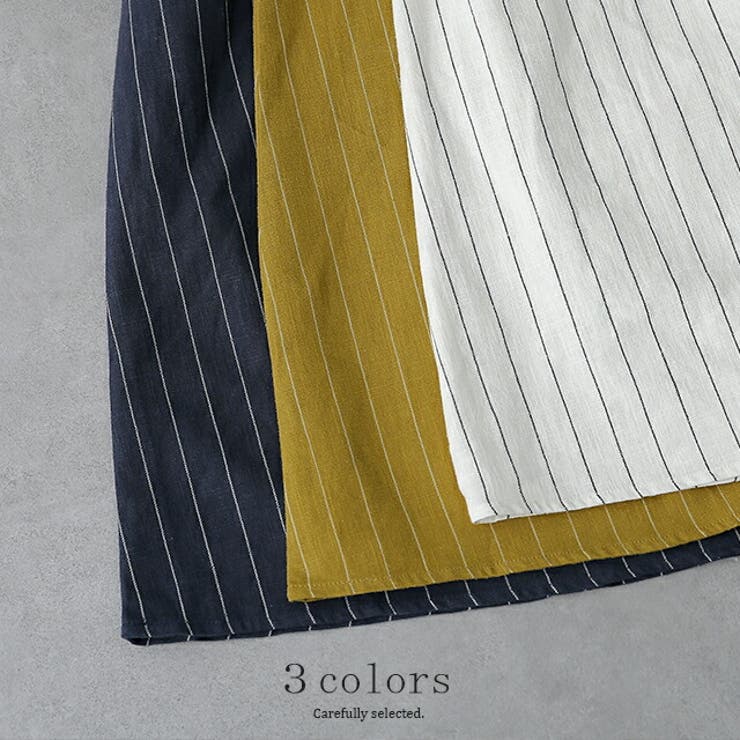 スカート 麻 綿 リネン コットン ロングスカート ストライプ ナチュラル A | HUG.U | 詳細画像6 