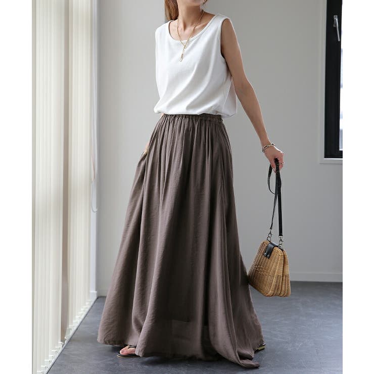 セットアップ レディース 涼しい 2点セット トップス スカート シアー 半袖 | HUG.U | 詳細画像21 