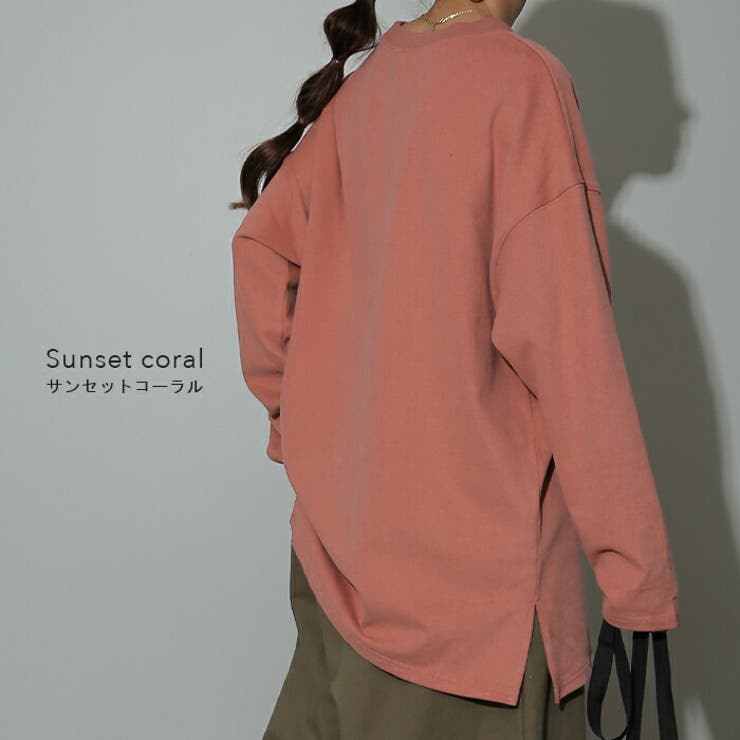 トップス レディース ロンT 綿100％ カットソー ポケット 長袖 Tシャツ | HUG.U | 詳細画像10 