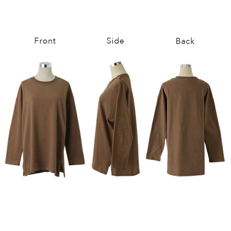 トップス レディース ロンT 綿100％ カットソー ポケット 長袖 Tシャツ | HUG.U | 詳細画像22 