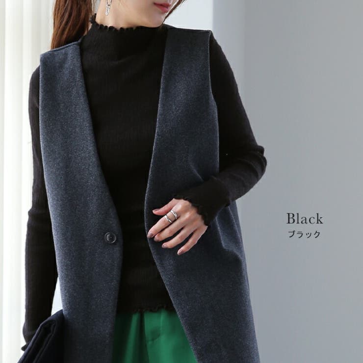 ニット レディース トップス ハイネック リブニット インナー レイヤード メ | HUG.U | 詳細画像12 