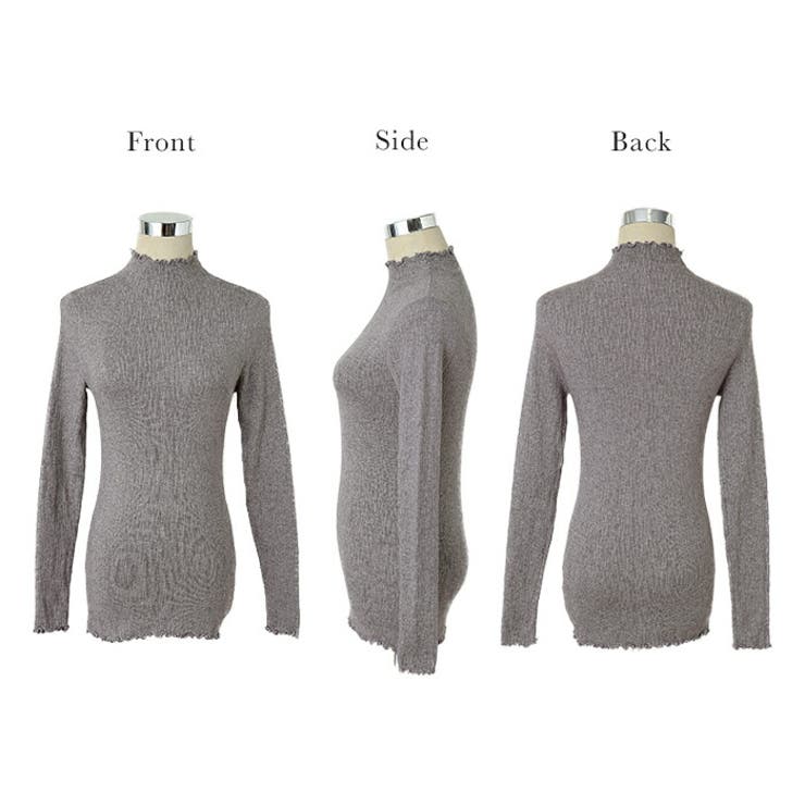 ニット レディース トップス ハイネック リブニット インナー レイヤード メ | HUG.U | 詳細画像21 