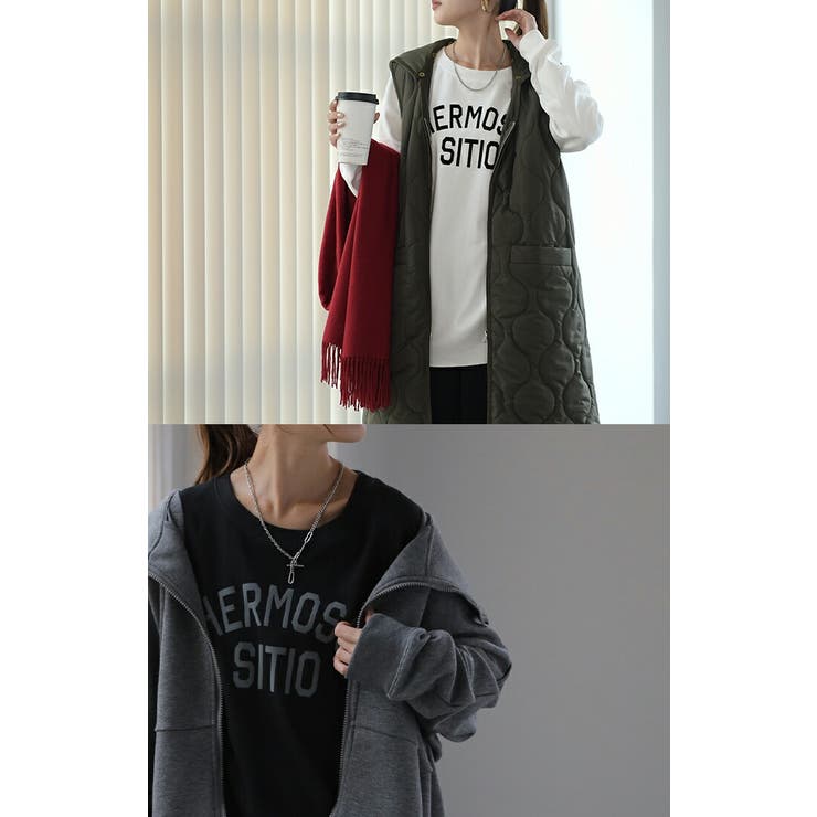 トップス レディース カットソー ロンT ロゴ 長袖 Tシャツ