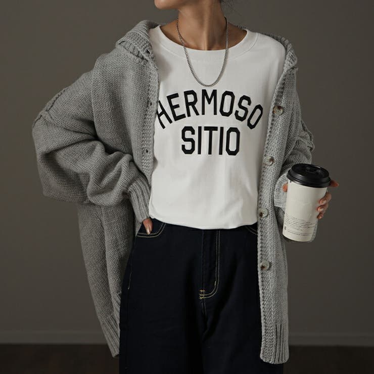 トップス レディース カットソー ロンT ロゴ 長袖 Tシャツ