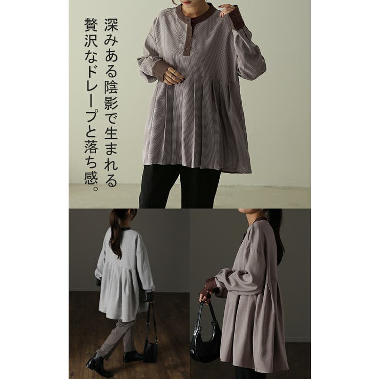 トップス シャツ ブラウス レディース チュニック バック