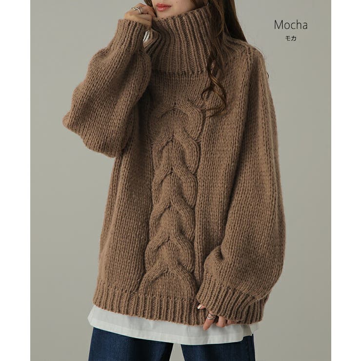 手編みセーター　ニットセーター