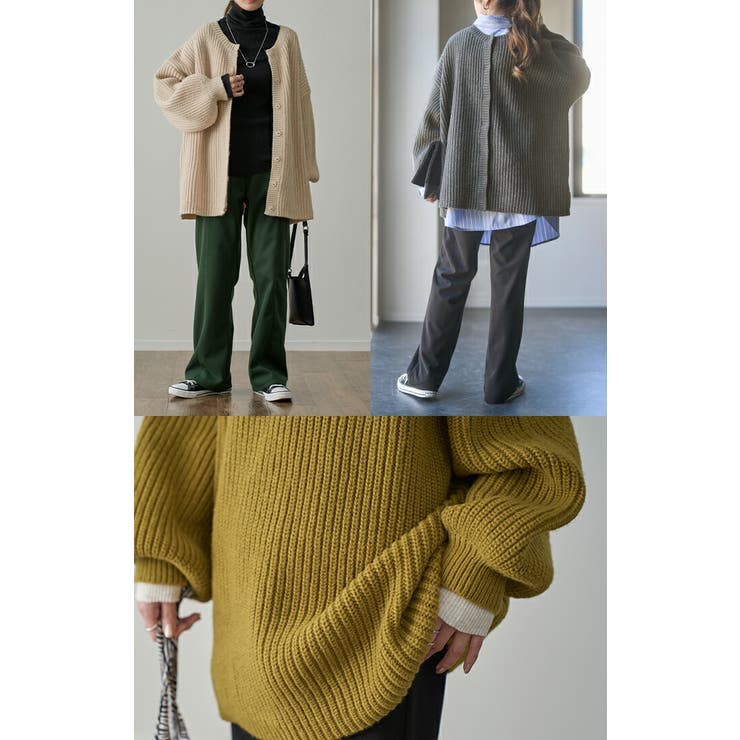 カーディガン レディース トップス 2way ニット プルオーバー セーター | HUG.U | 詳細画像14 