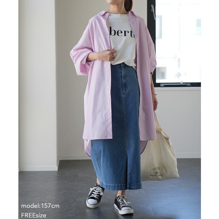 シャツ レディース トップス オーバーサイズ チュニック 長袖