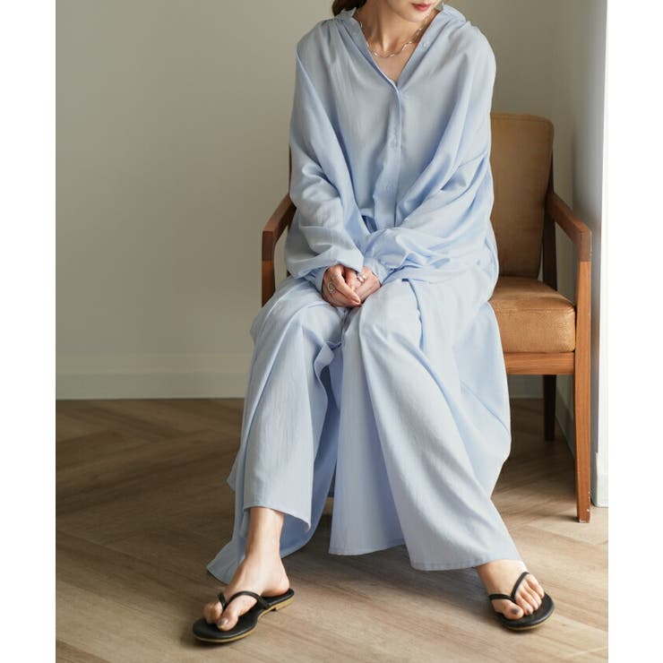 ワンピース レディース ロング シャツワンピース シャツワンピ