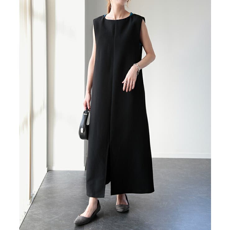 ワンピース レディース ロング きれいめ 2way ノースリーブ