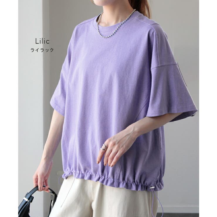 腰の曲りカバーtシャツ レディース 春夏用 5分袖 紫/エンジベージュ/グレー S/ML/LL/3L 腰の曲りカバーtシャツ レディース 春夏用 5分袖 紫/エンジ