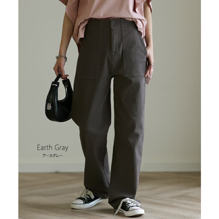 パンツ レディース ワイドパンツ ストレッチ ベイカーパンツ