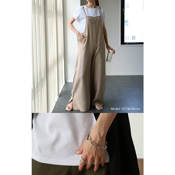 Tシャツ レディース トップス フレンチスリーブ リブ 半袖 リブT フレンチ | HUG.U | 詳細画像21 