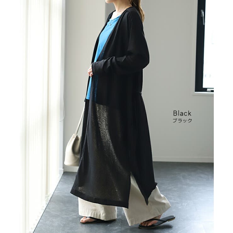 カーディガン レディース UVカット トップス 紫外線対策 ロング シアー ロ | HUG.U | 詳細画像10 