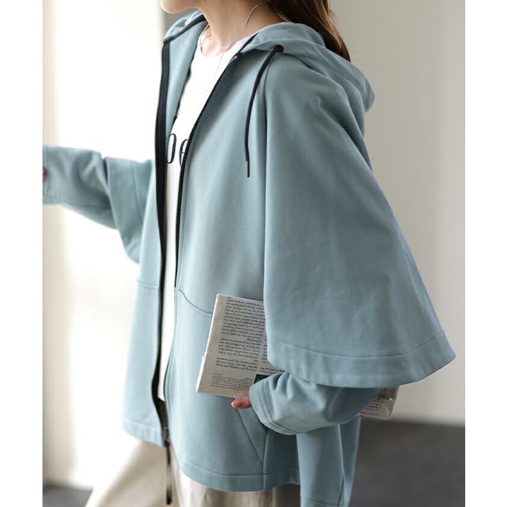 パーカー レディース アウター 2way 長袖 七分袖 トップス  スウェット[品番：HHHW0001596]｜HUG.U（ハグユー）のレディースファッション通販｜SHOPLIST（ショップリスト）