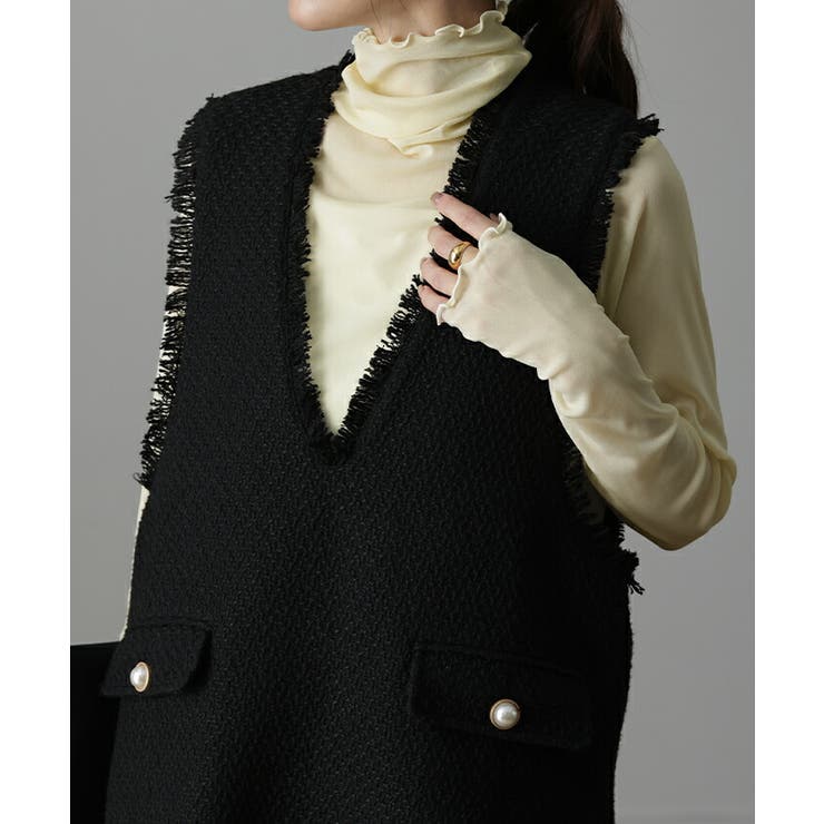 シアーインナー シースルー レイヤード トップス レディース シアー シアート | HUG.U | 詳細画像5 