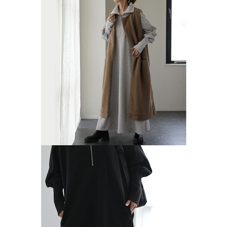 ワンピース スウェット ワンピ ワンピース ロングワンピース レディース ロン | HUG.U | 詳細画像12 