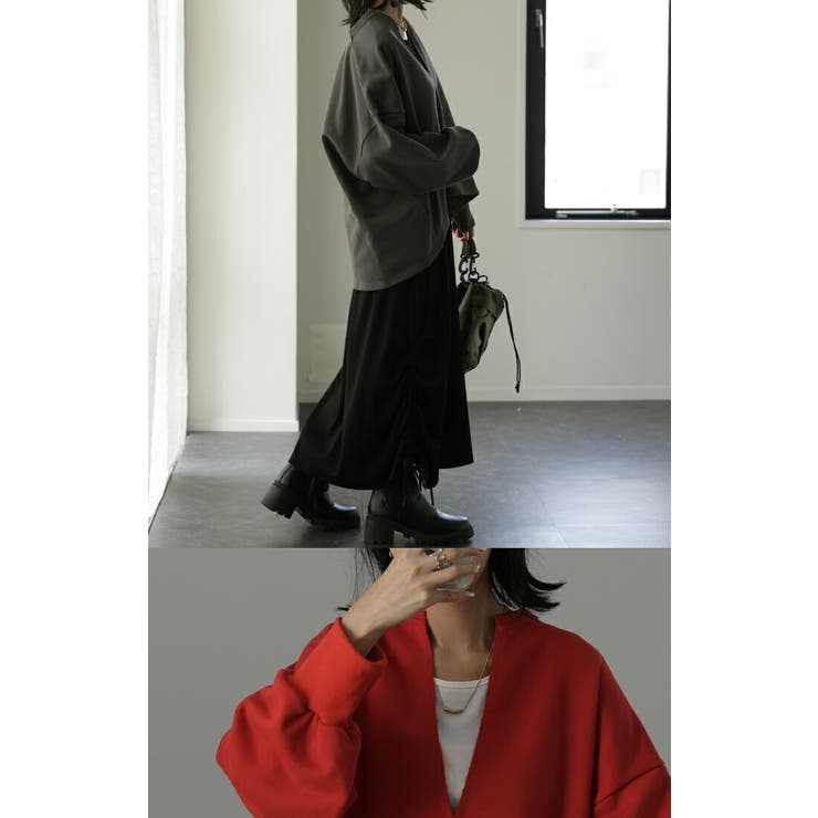 トップス スウェット 体型カバー レディース トレーナー レイヤード チュニッ | HUG.U | 詳細画像9 