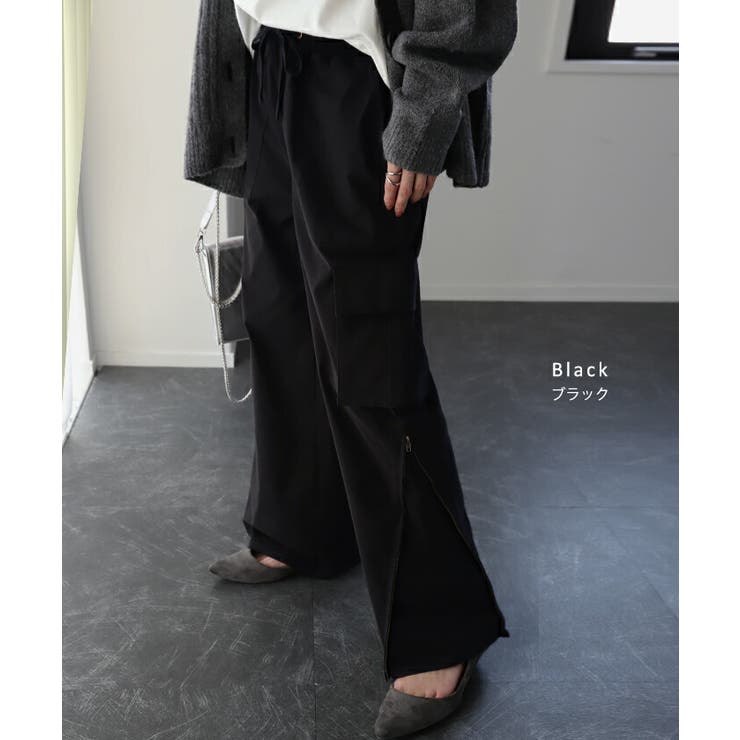 ワイドパンツ ボトムス ストレッチ テーパードパンツ バギー ワイドパンツ ボトムス ストレッチ テーパードパンツ バギー