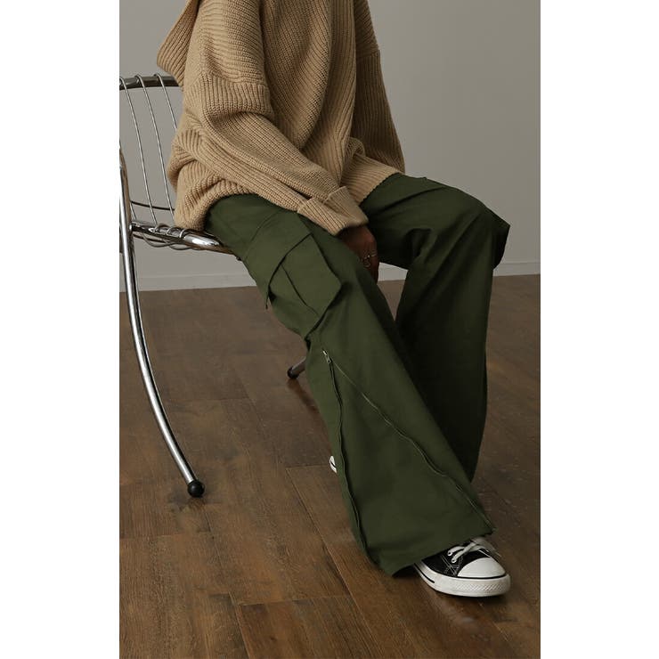 ワイドパンツ ボトムス ストレッチ テーパードパンツ バギー