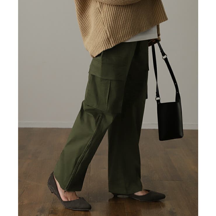 ワイドパンツ ボトムス ストレッチ テーパードパンツ バギー