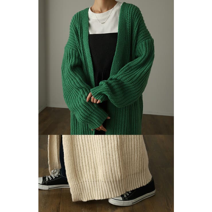 カーディガン 超ロング ニット | HUG.U | 詳細画像18 