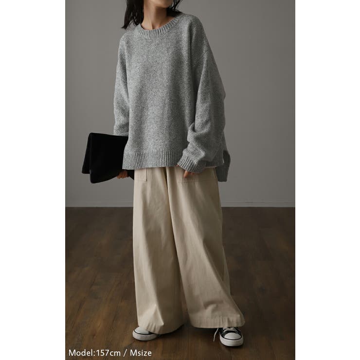 アンダーカバー John undercover グレー ダークグリーン ニット