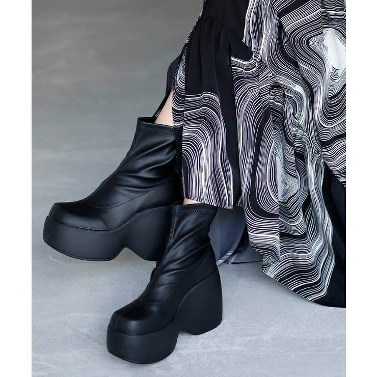 ブーツ 10センチ ヒール[品番：HHHW0001706]｜HUG.U（ハグユー