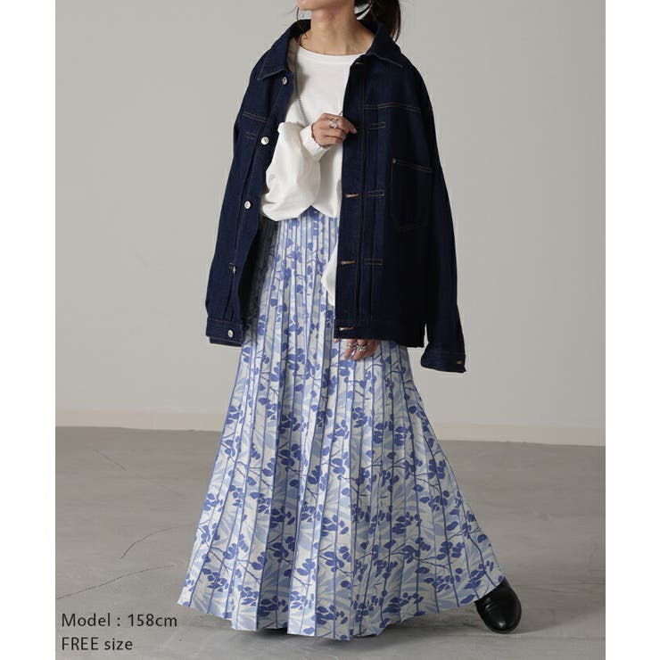 スカート リーフ柄 柄 | HUG.U | 詳細画像17 