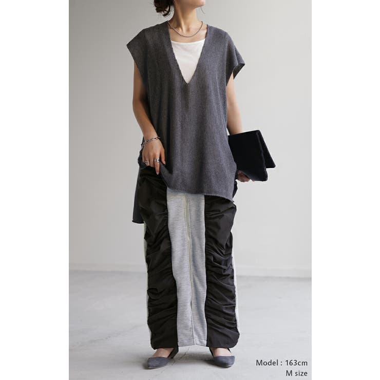 スカート サイド ギャザー | HUG.U | 詳細画像4 