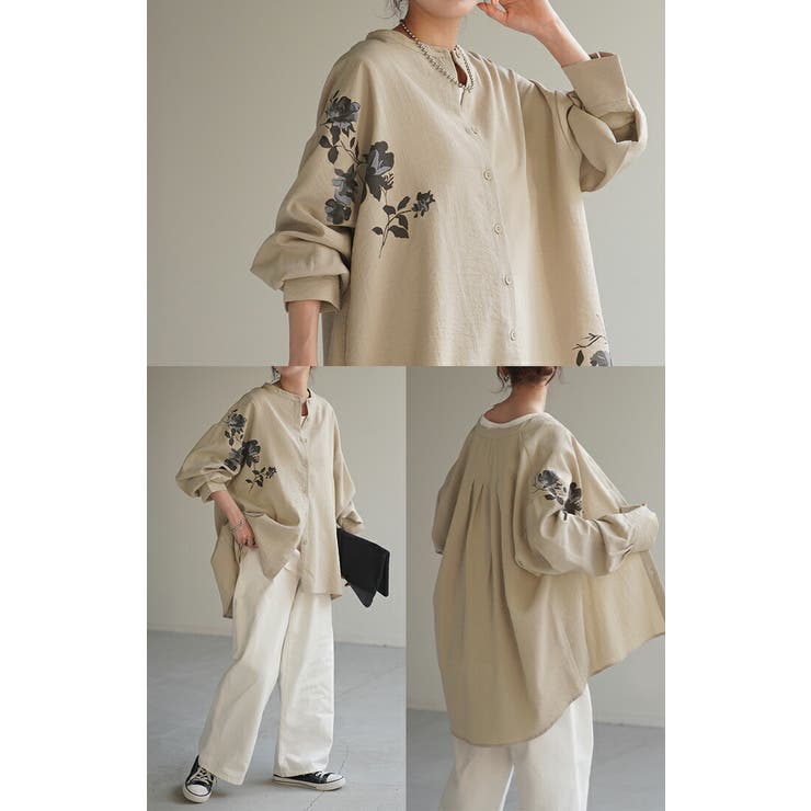 シャツ 花柄 プリント | HUG.U | 詳細画像14 