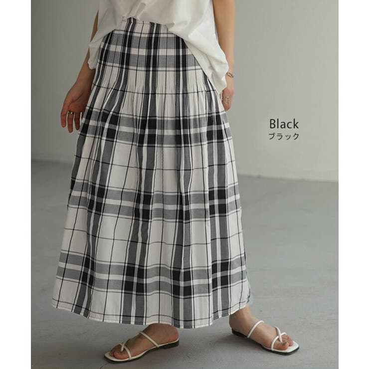 スカート リバーシブル チェック[品番：HHHW0001926]｜HUG.U