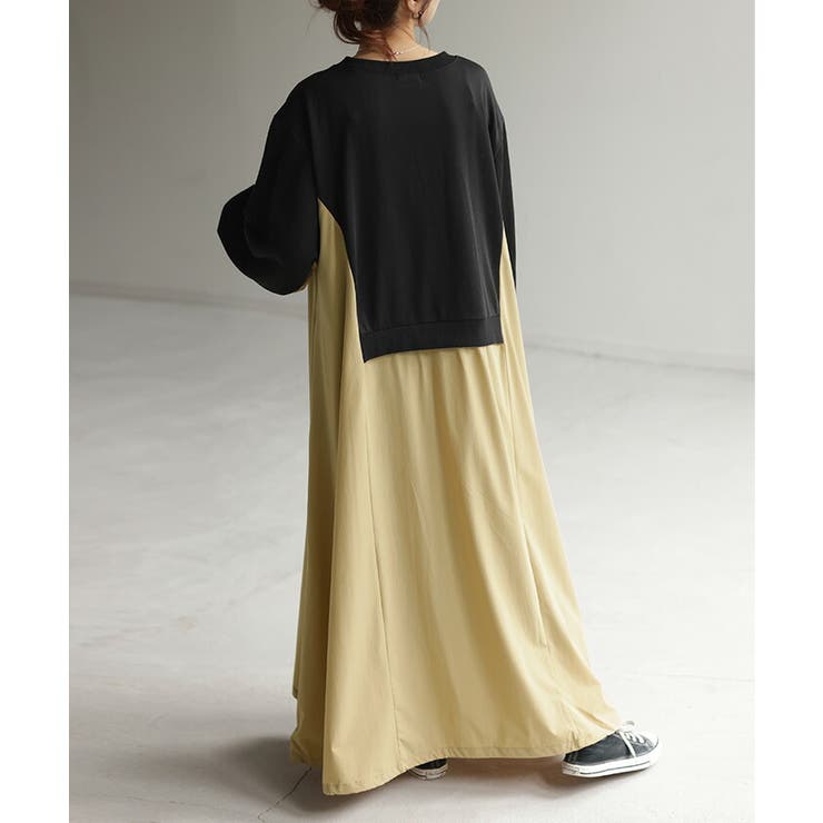 ワンピース ロング バイカラー | HUG.U | 詳細画像16 