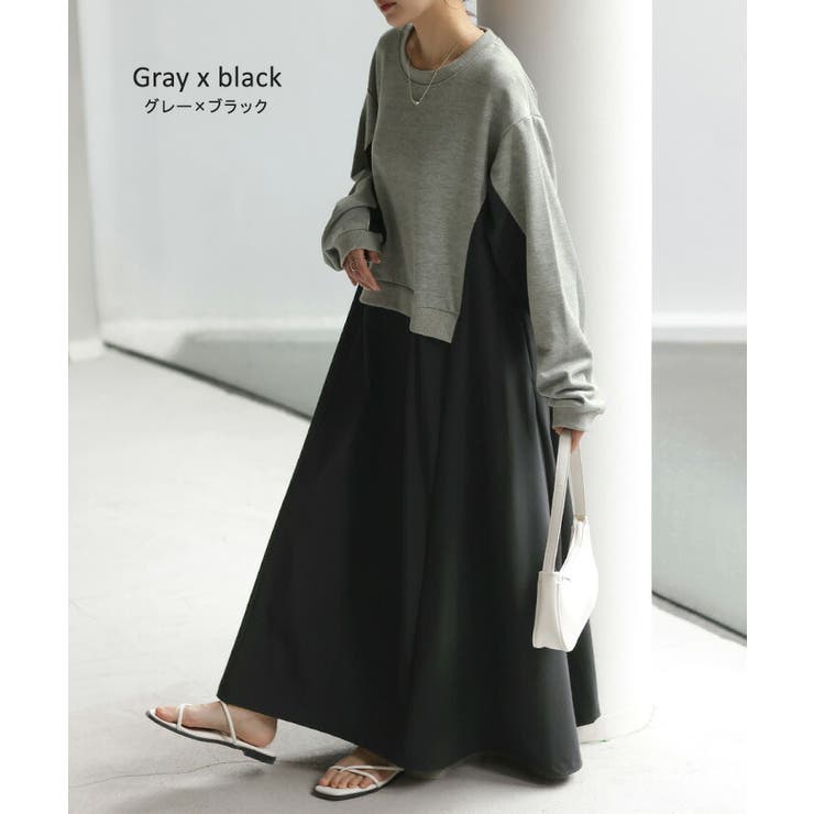 ワンピース ロング バイカラー | HUG.U | 詳細画像18 