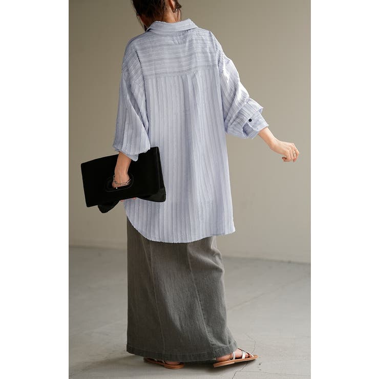 シャツ ストライプ フリンジ | HUG.U | 詳細画像10 