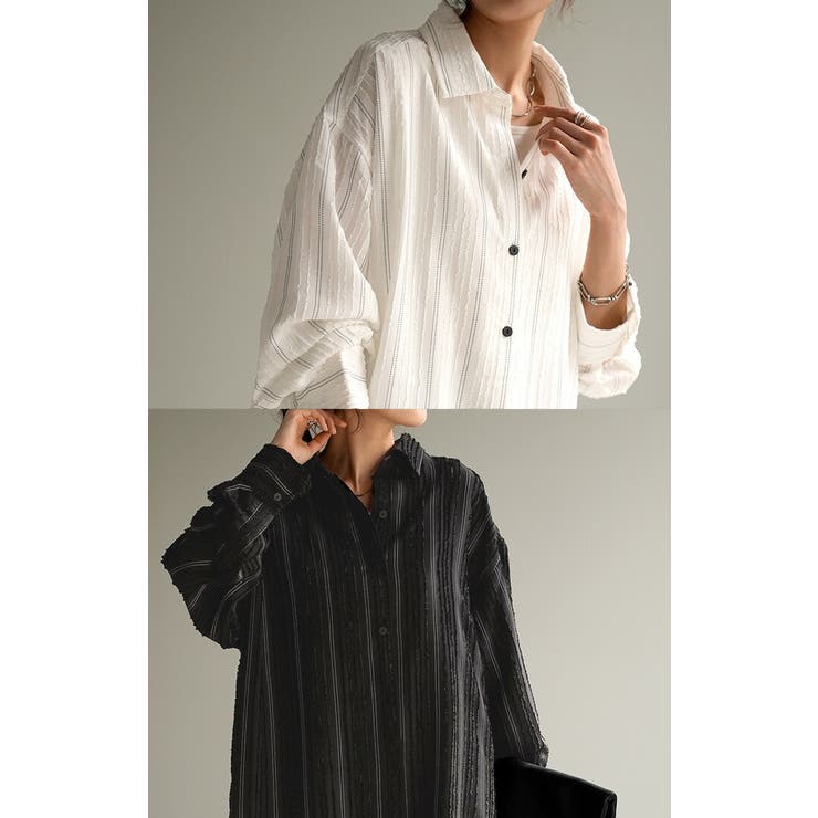 シャツ ストライプ フリンジ | HUG.U | 詳細画像18 