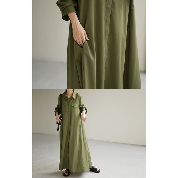 ワンピース シャツ 体型カバー[品番：HHHW0001952]｜HUG.U（ハグユー