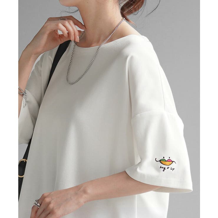 ホワイト 長袖カットソー ロゴ刺繍 楽天市場】ロゴプリントロンT [C7438] レディース 20代 30代 40