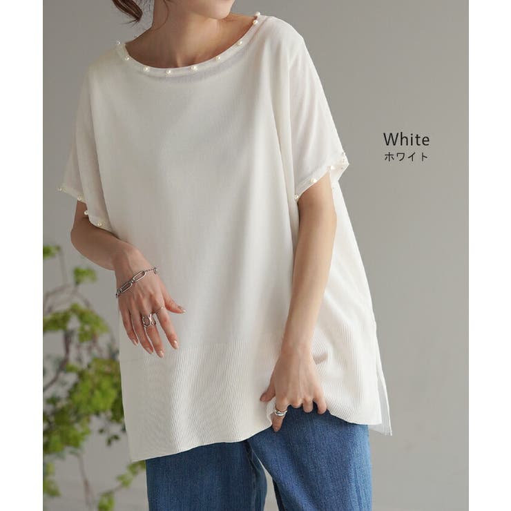 マ*ん様 タグ付き新品　値下げ！　38 ハナエモリ ニットカットソー　サマーニッ タグ付き新品 値下げ！ 38 ハナエモリ ニットカットソー サマー